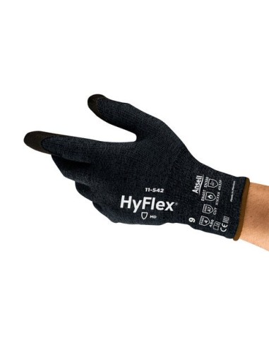 GUANTES CON PROTECCIÓN AL CORTE PARA AMBIENTES SECOS Y PRESENCIA LIGERA DE ACEITE HYFLEX